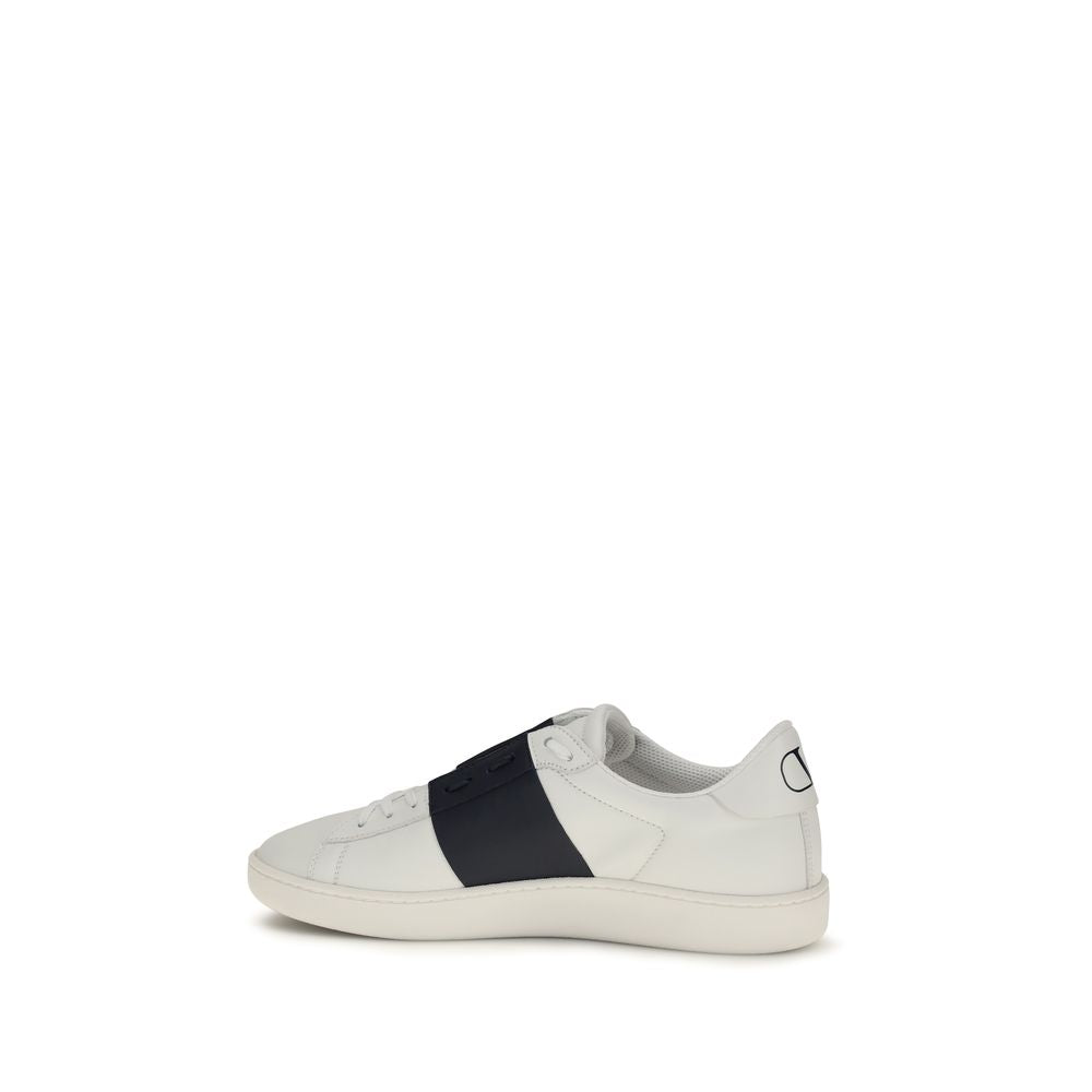 Valentino Garavani Sneakers aus blauem Kalbsleder Bos Taurus, Low-Top