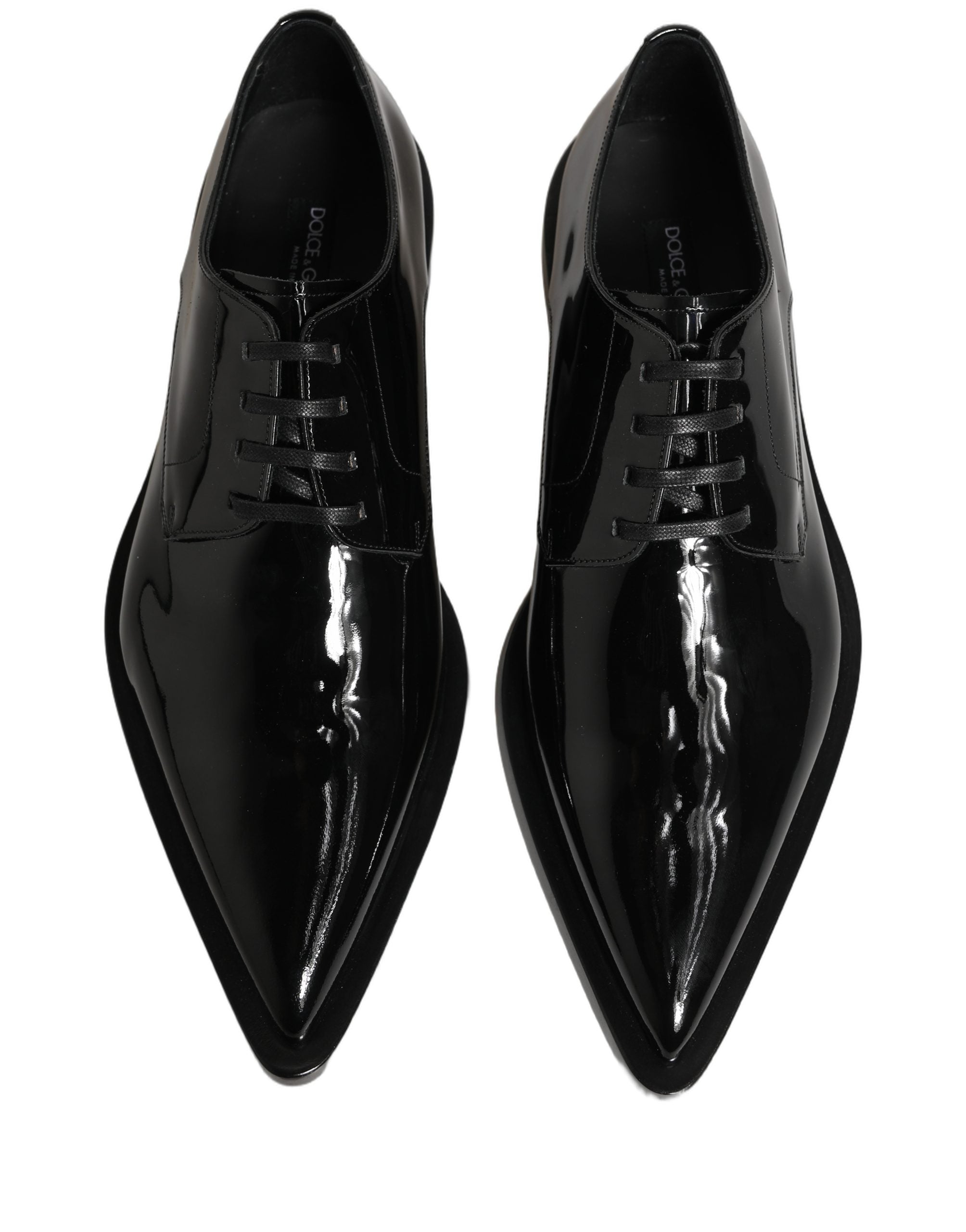 Dolce & Gabbana Schwarze Leder Herren Derby Business-Schuhe