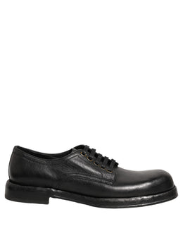 Dolce & Gabbana Schwarze Leder Schnür-Derby-Anzugschuhe für Herren
