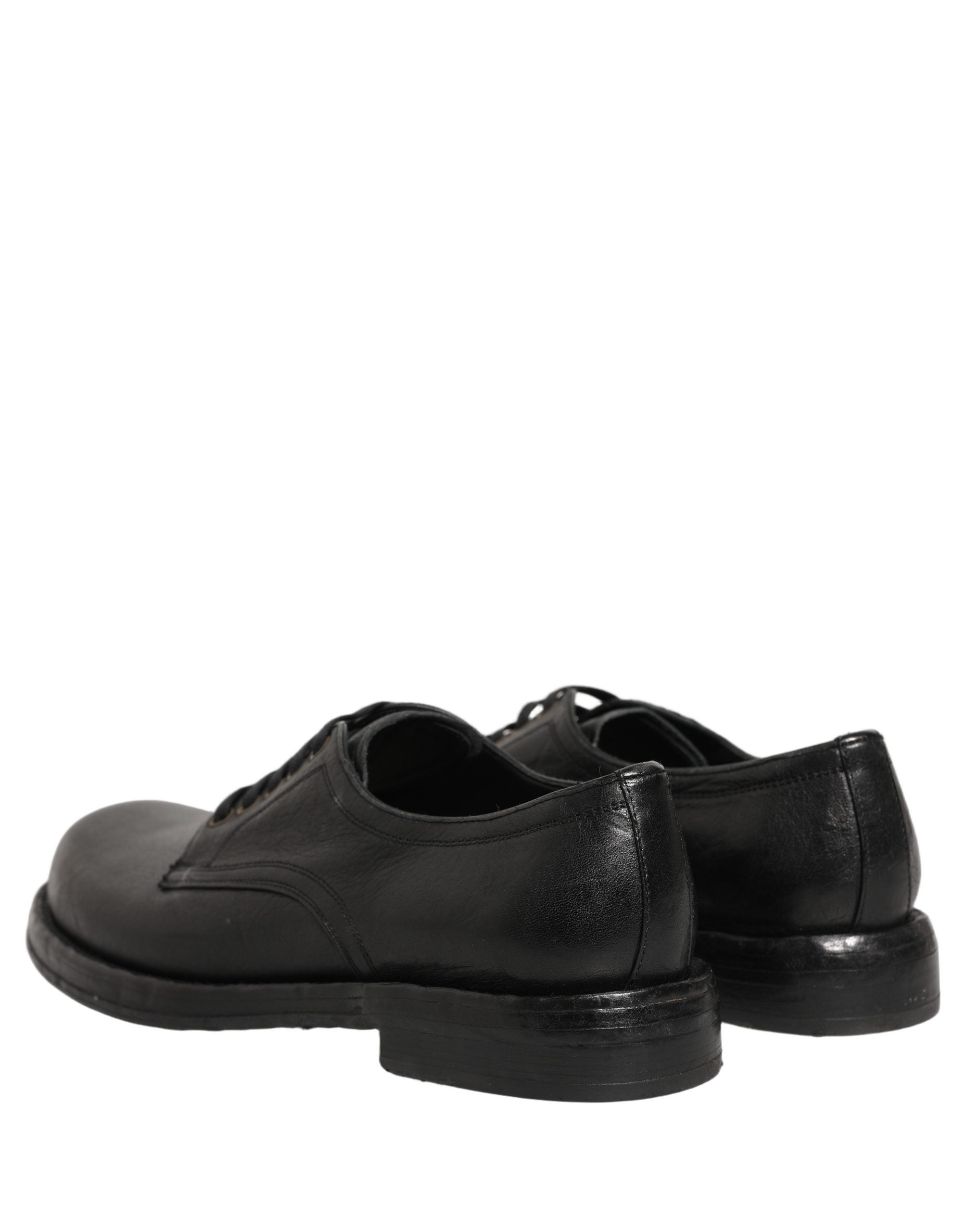 Dolce & Gabbana Schwarze Leder Schnür-Derby-Anzugschuhe für Herren