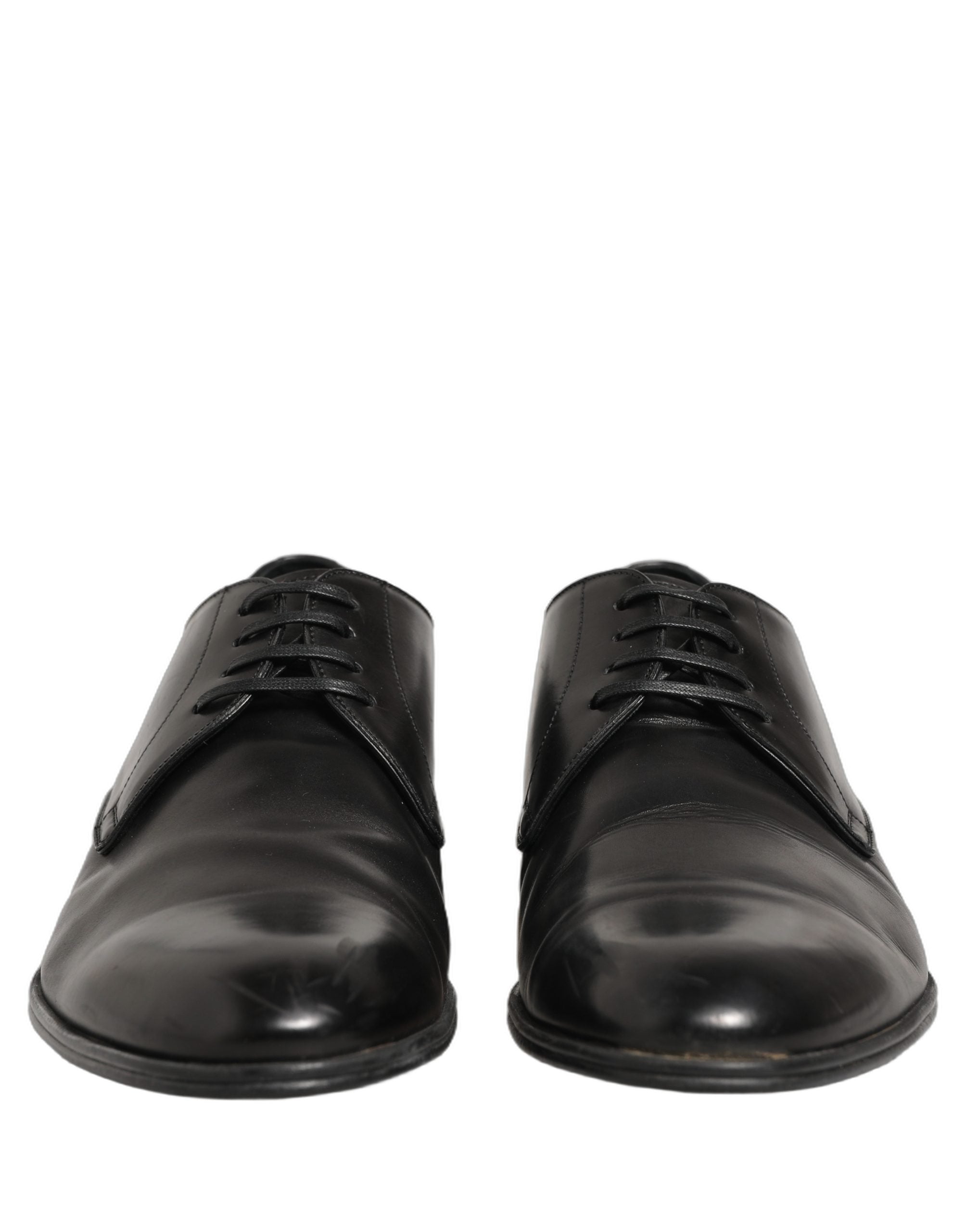 Dolce & Gabbana Schwarze Leder Schnür-Derbys