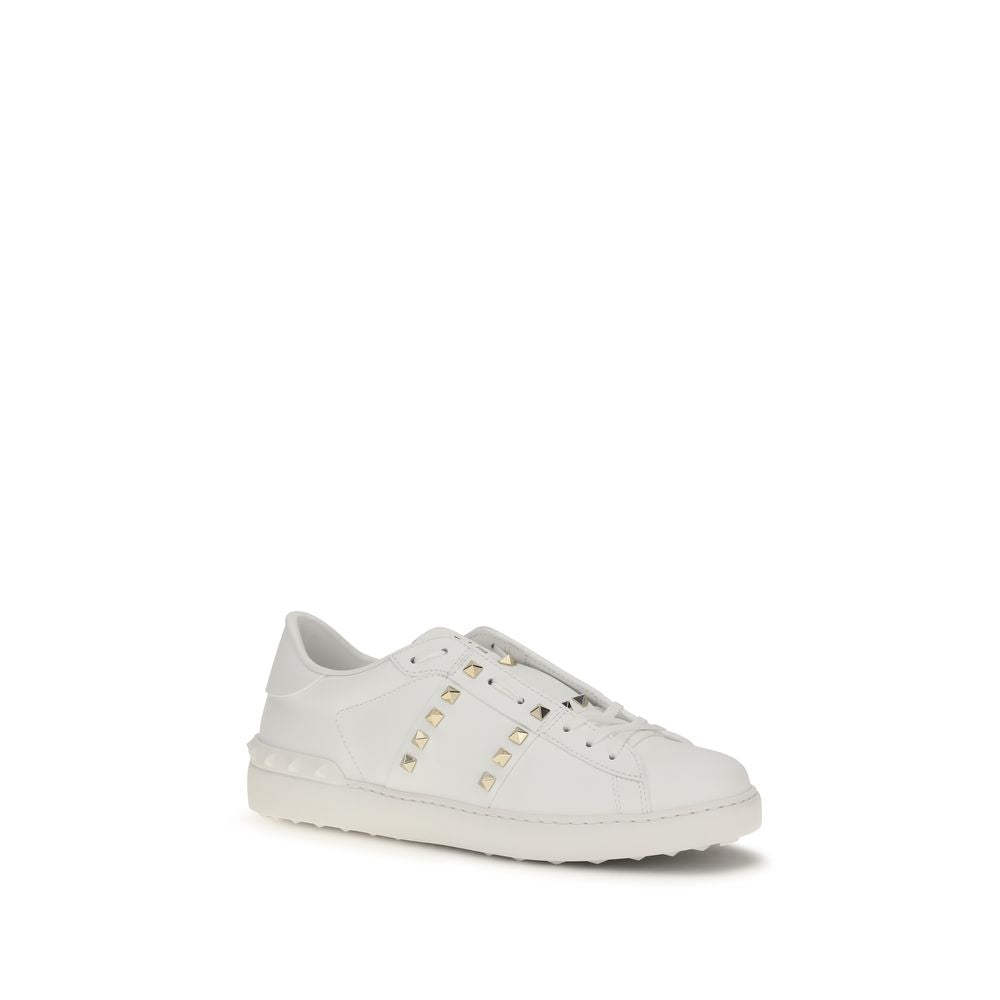 Valentino Garavani Weiße Bos Taurus Kalbsleder Athletic Sneaker
