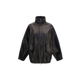 Brunello Cucinelli Schwarze Lederjacke