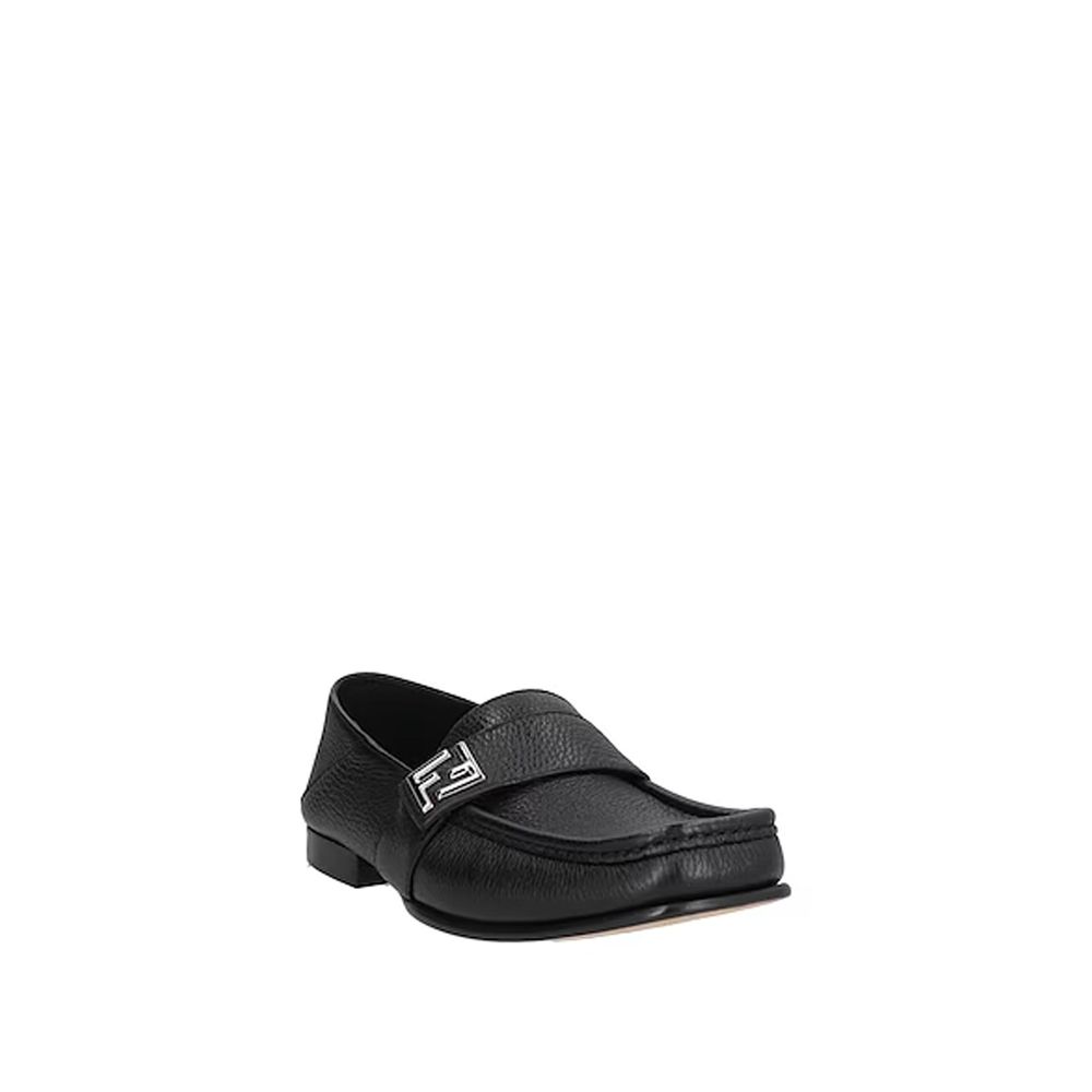 Fendi Schwarze Loafer aus Kalbsleder zum Hineinschlüpfen