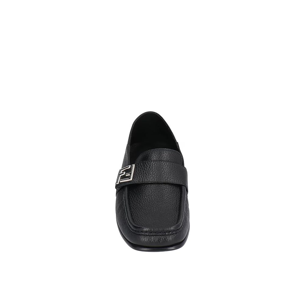 Fendi Schwarze Loafer aus Kalbsleder zum Hineinschlüpfen