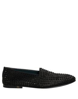 Dolce & Gabbana Schwarze Loafer mit Strassbesatz