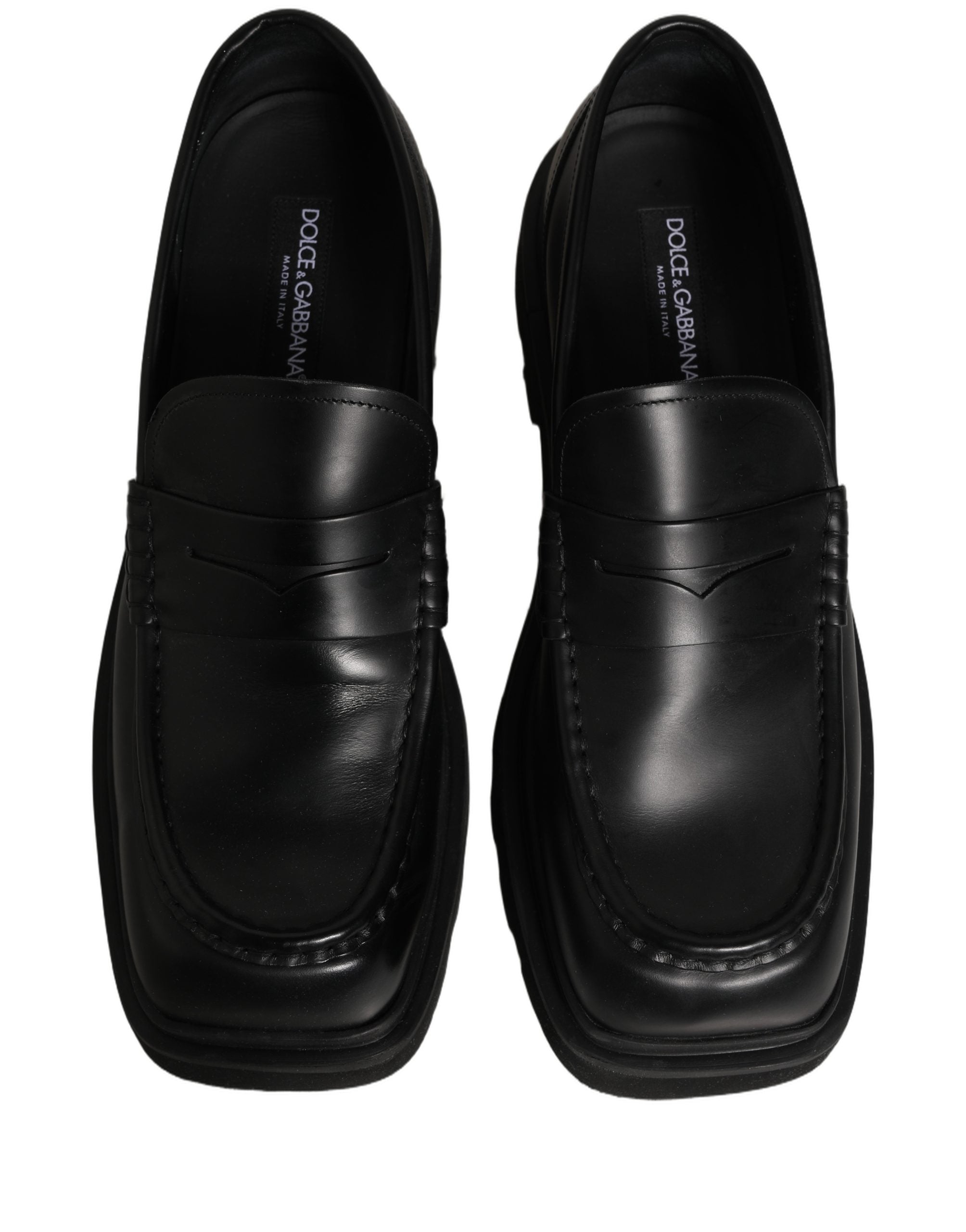 Dolce & Gabbana Schwarze Herren-Loafer aus Kalbsleder