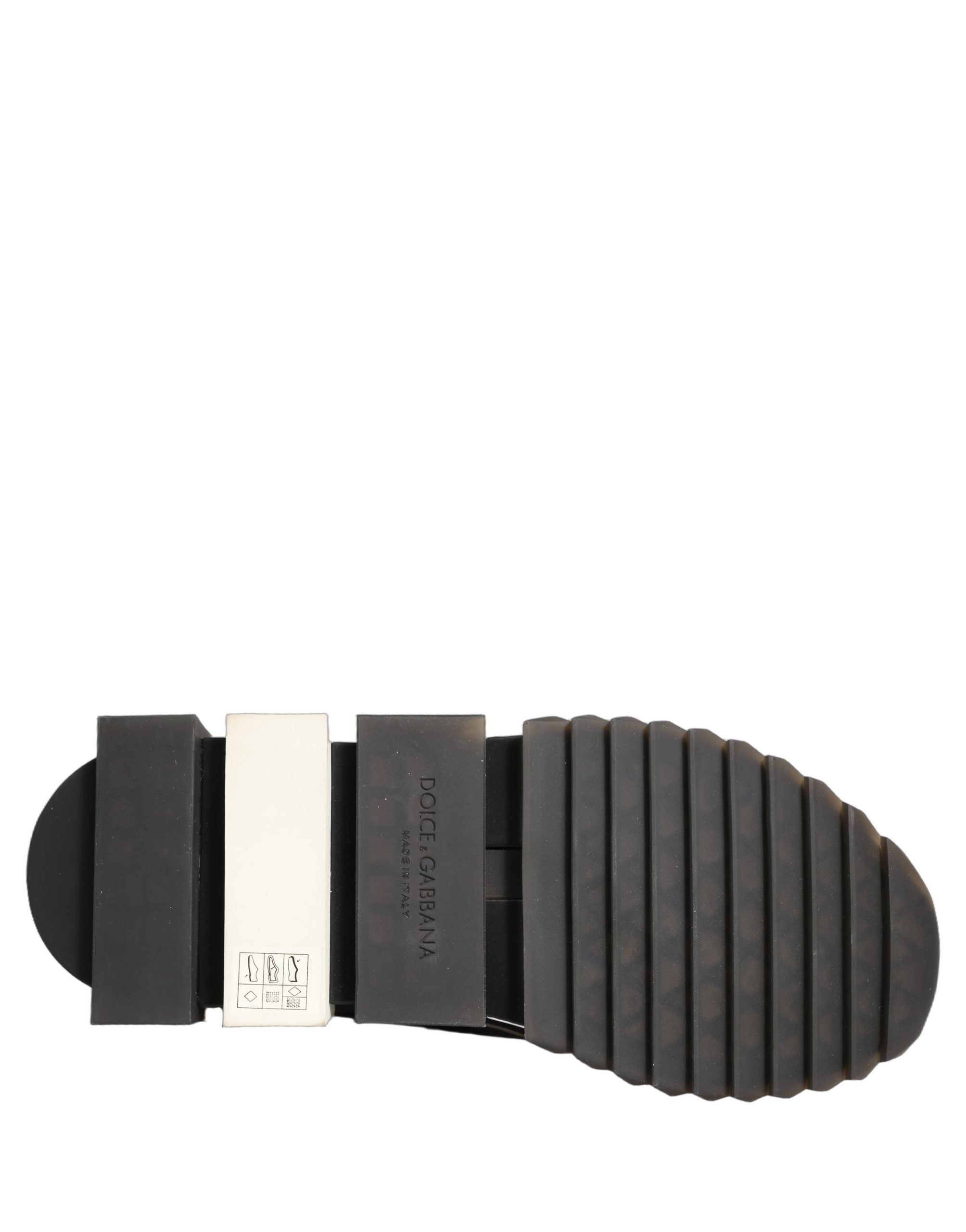 Dolce & Gabbana Schwarze und Weiße Sorrento Slip-On Logo Sneaker Schuhe