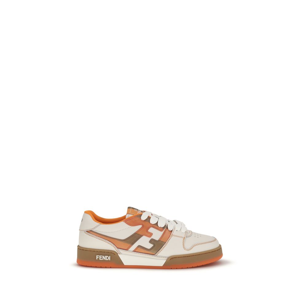 Fendi Mehrfarbige Leder-Sneaker im Athletic-Stil