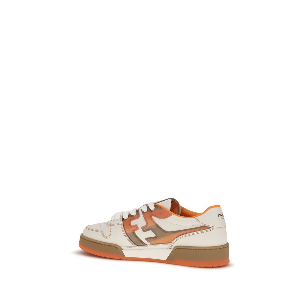 Fendi Mehrfarbige Leder-Sneaker im Athletic-Stil