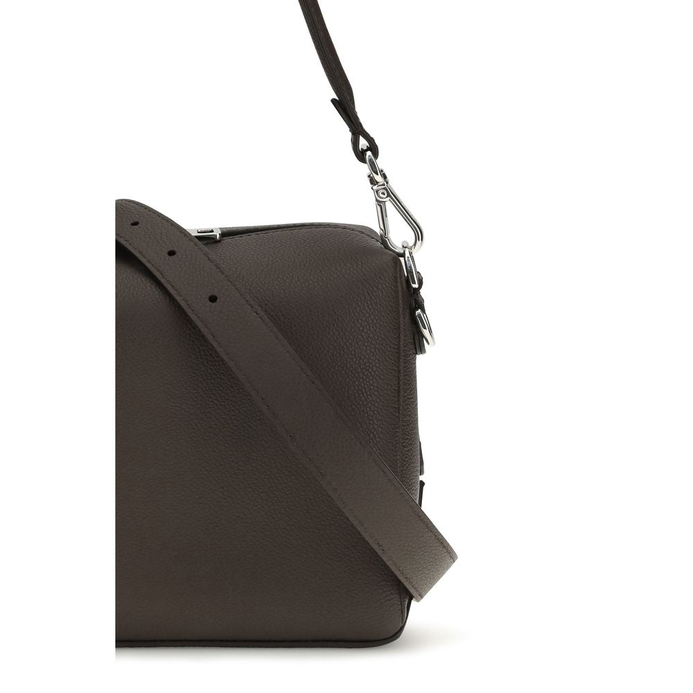 Fendi Braune Kalbsleder Bos Taurus Schultertasche