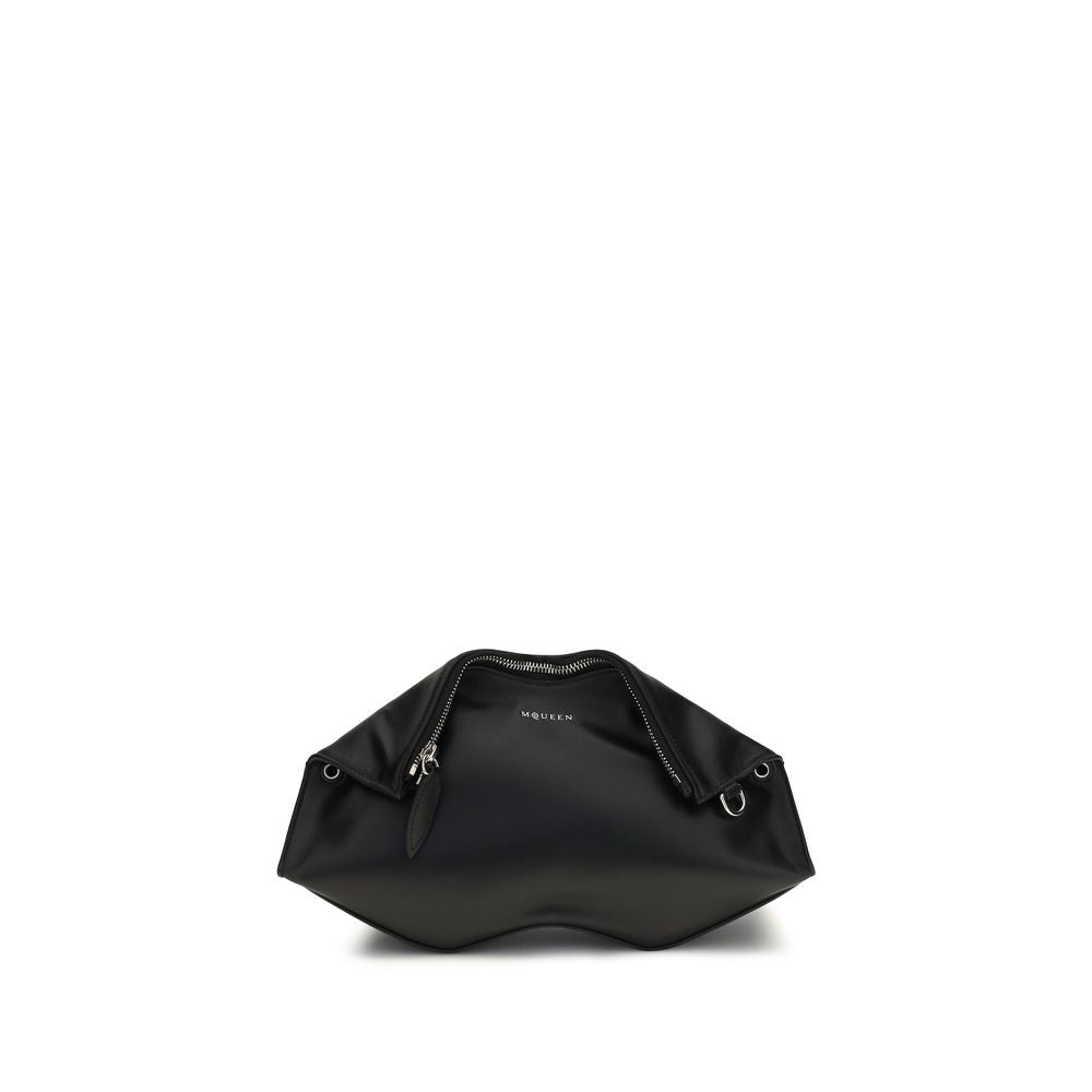 Alexander McQueen Schwarze Bos Taurus Kalbsleder Clutch