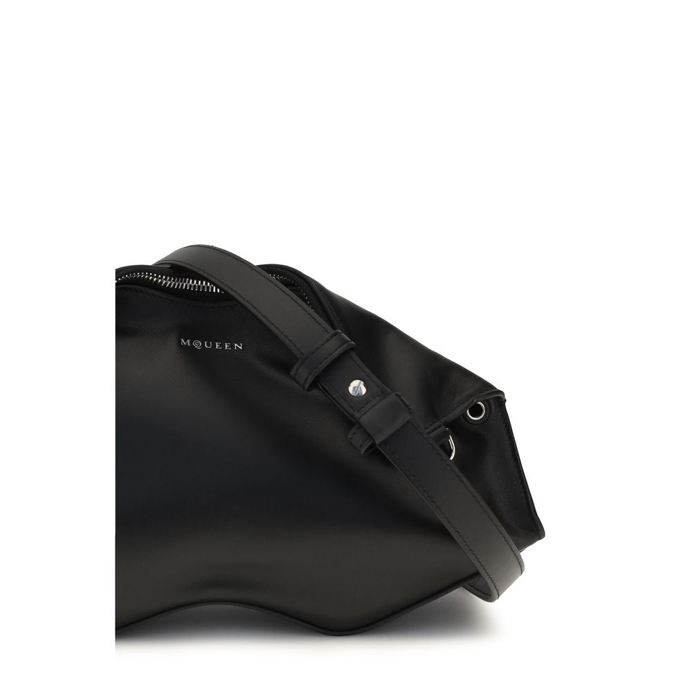 Alexander McQueen Schwarze Bos Taurus Kalbsleder Clutch