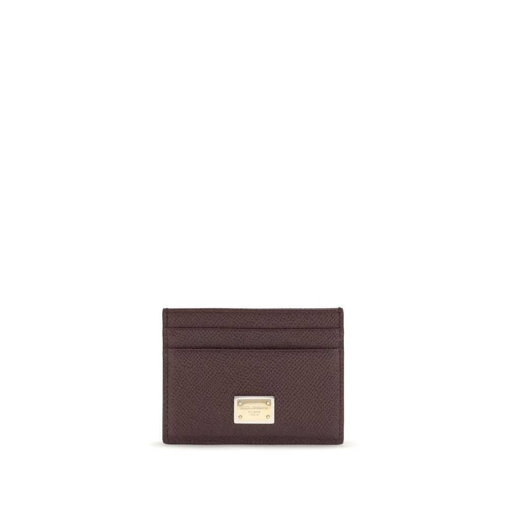 Dolce & Gabbana Schwarzes Kalbsleder Bos Taurus Portemonnaie