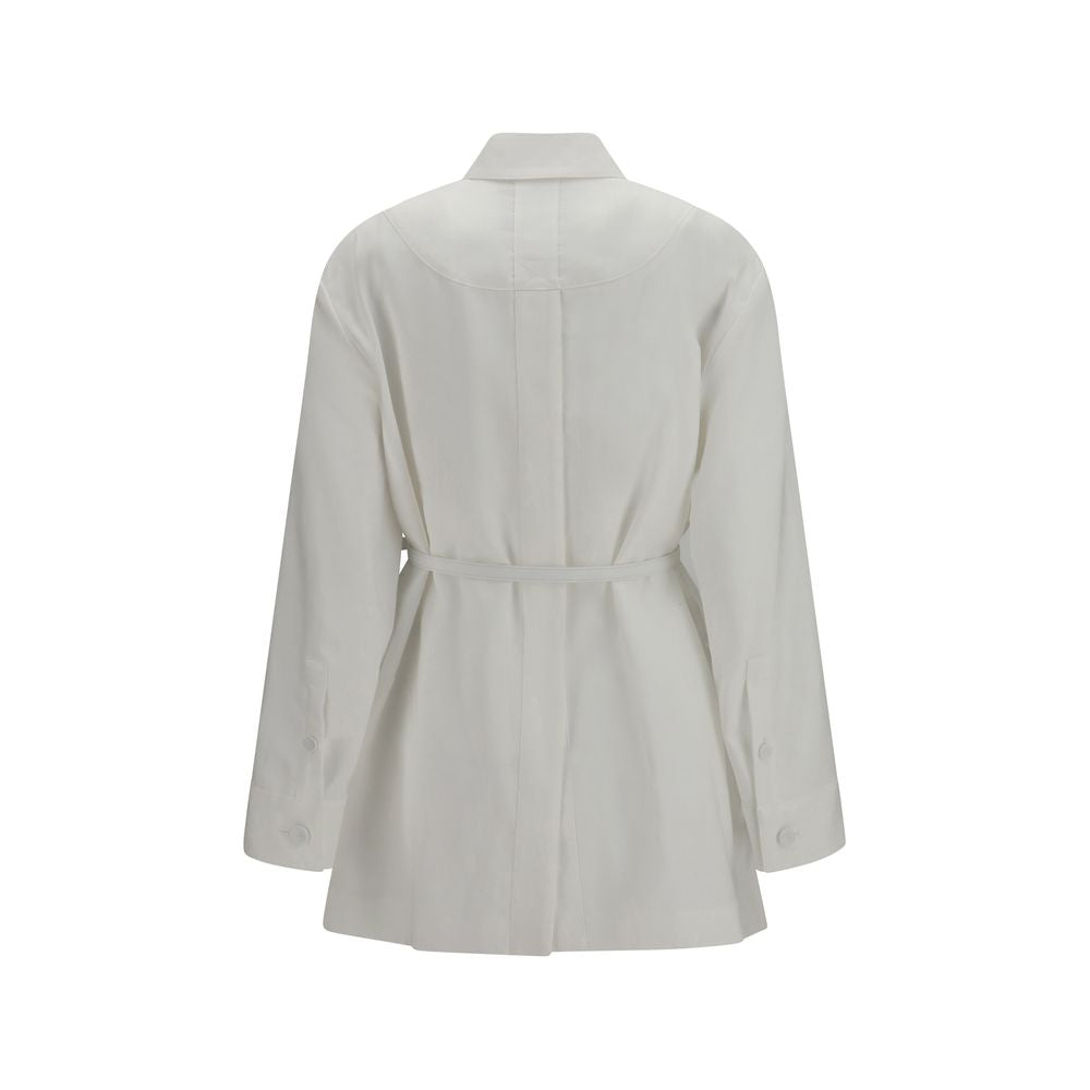 Fendi Weiße Leinen-Maxijacke