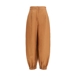Fendi Braune Leinenhose im Casual-Look