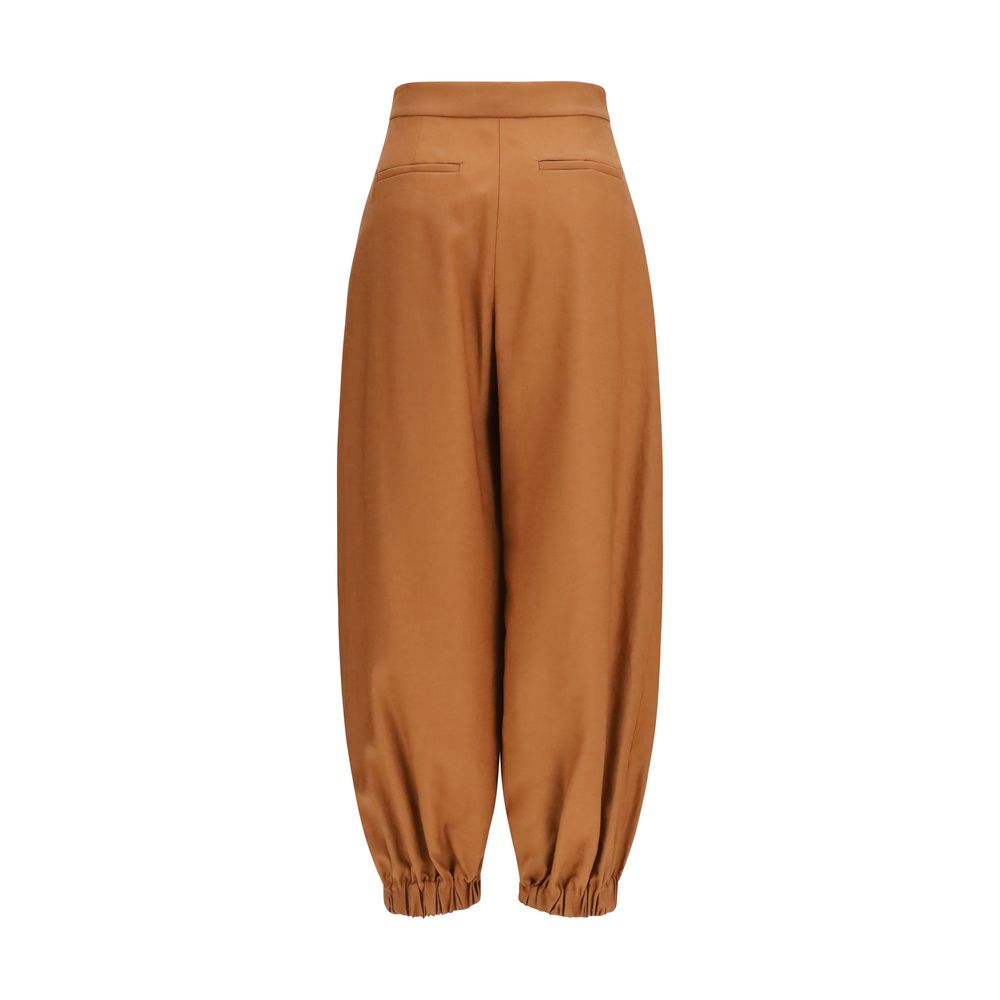 Fendi Braune Leinenhose im Casual-Look