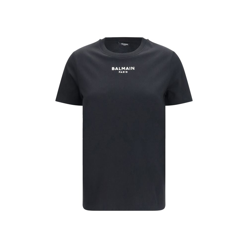 Balmain Schwarzes Baumwoll-T-Shirt
