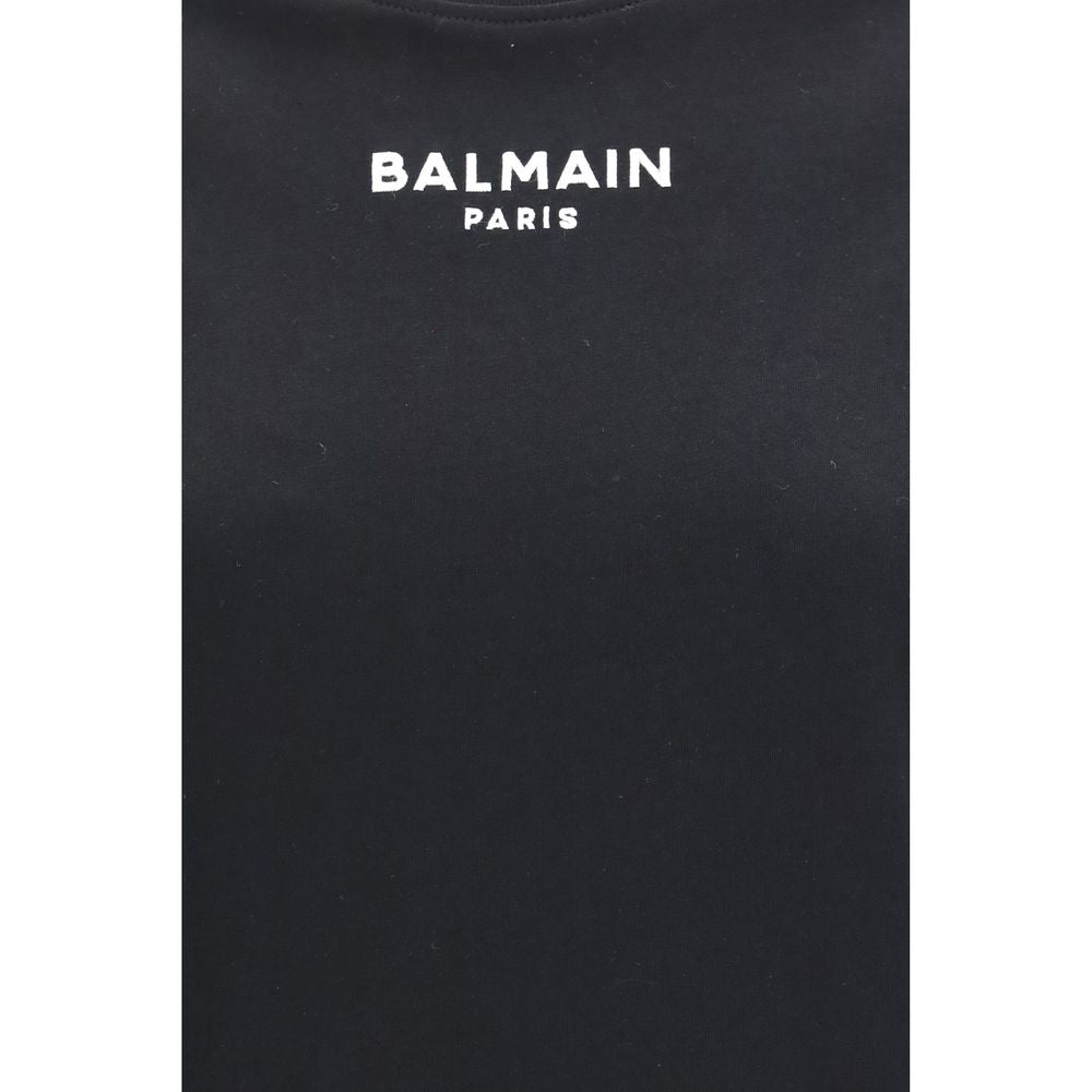 Balmain Schwarzes Baumwoll-T-Shirt