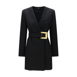 Balmain Schwarzer Oves Aries Wollblazer