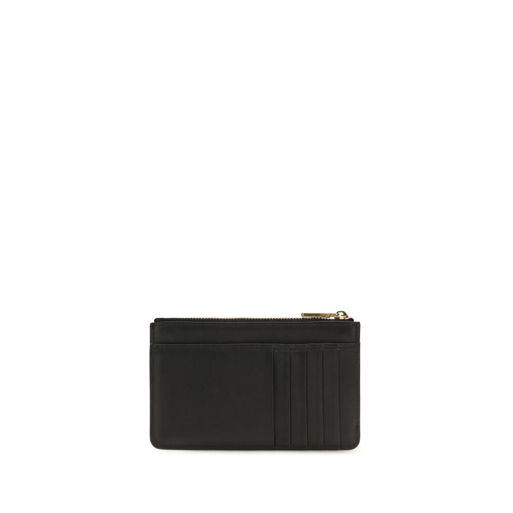 Dolce & Gabbana Schwarzes Kalbsleder Bos Taurus Portemonnaie