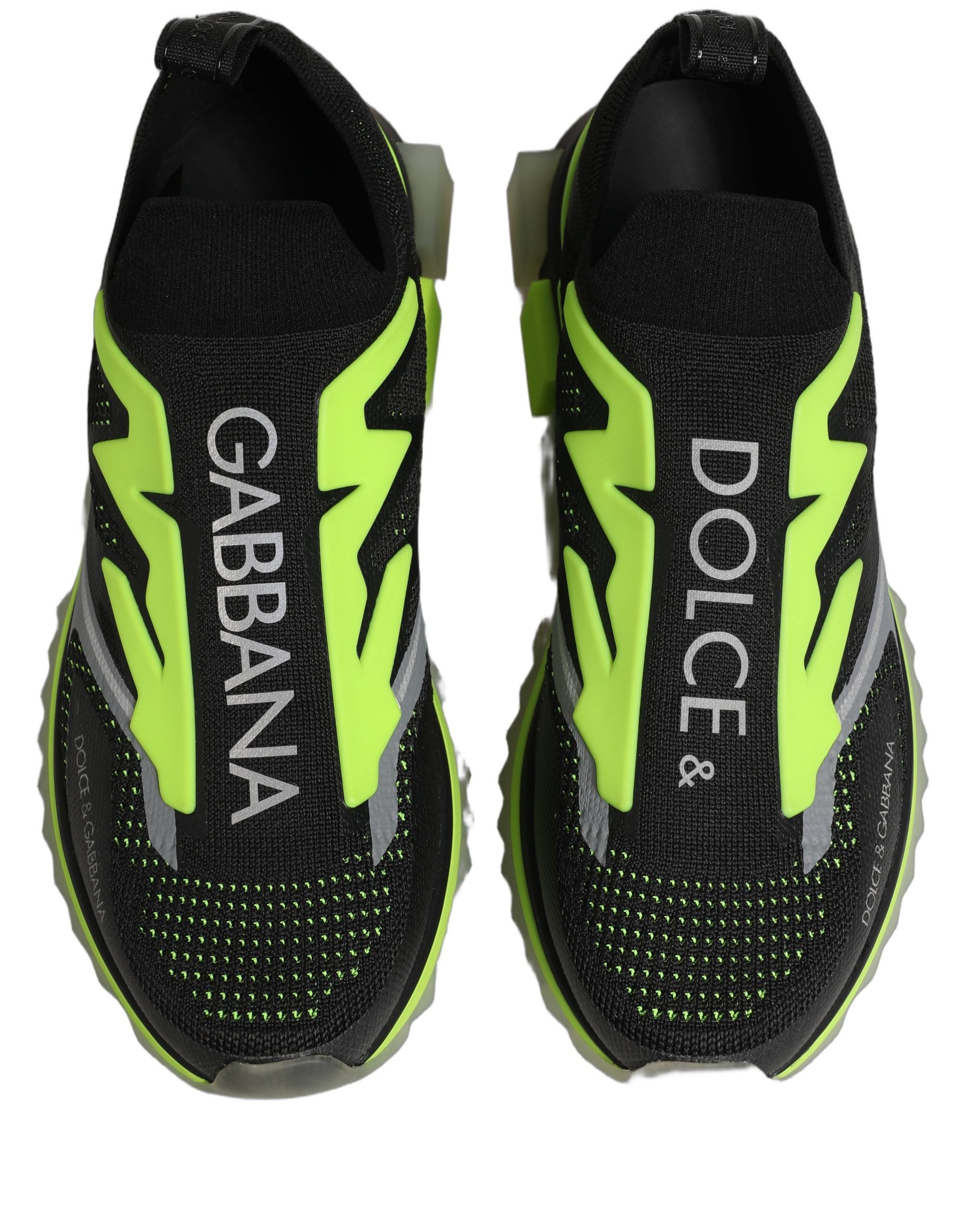 Dolce & Gabbana Schwarze und grüne Sorrento Low-Top-Sneaker