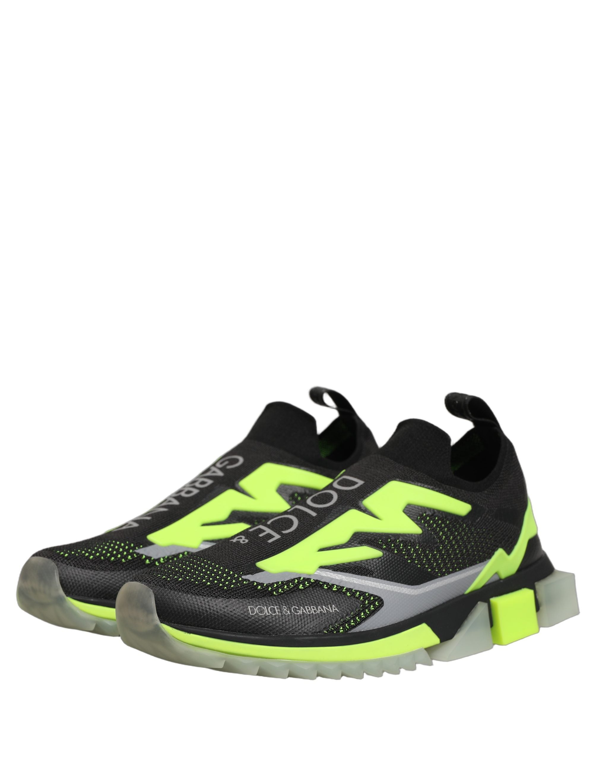 Dolce & Gabbana Schwarze und grüne Sorrento Low-Top-Sneaker