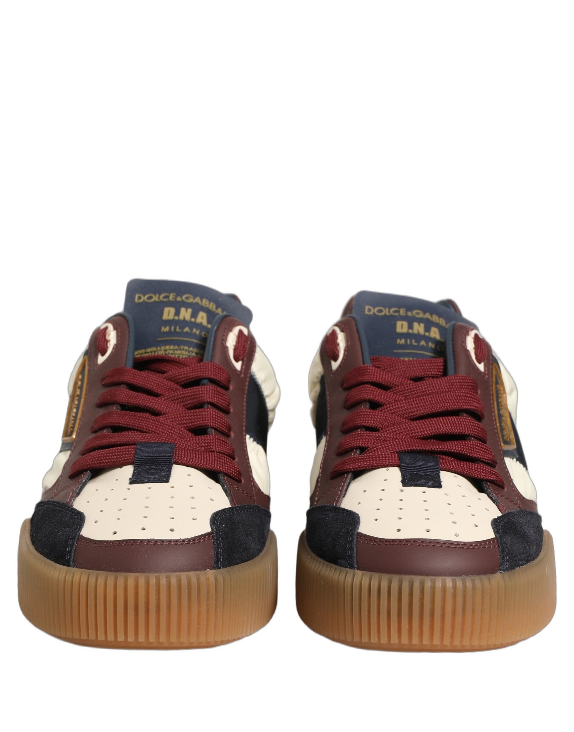 Dolce & Gabbana Mehrfarbige Leder MIAMI Low-Top-Sneaker für Herren