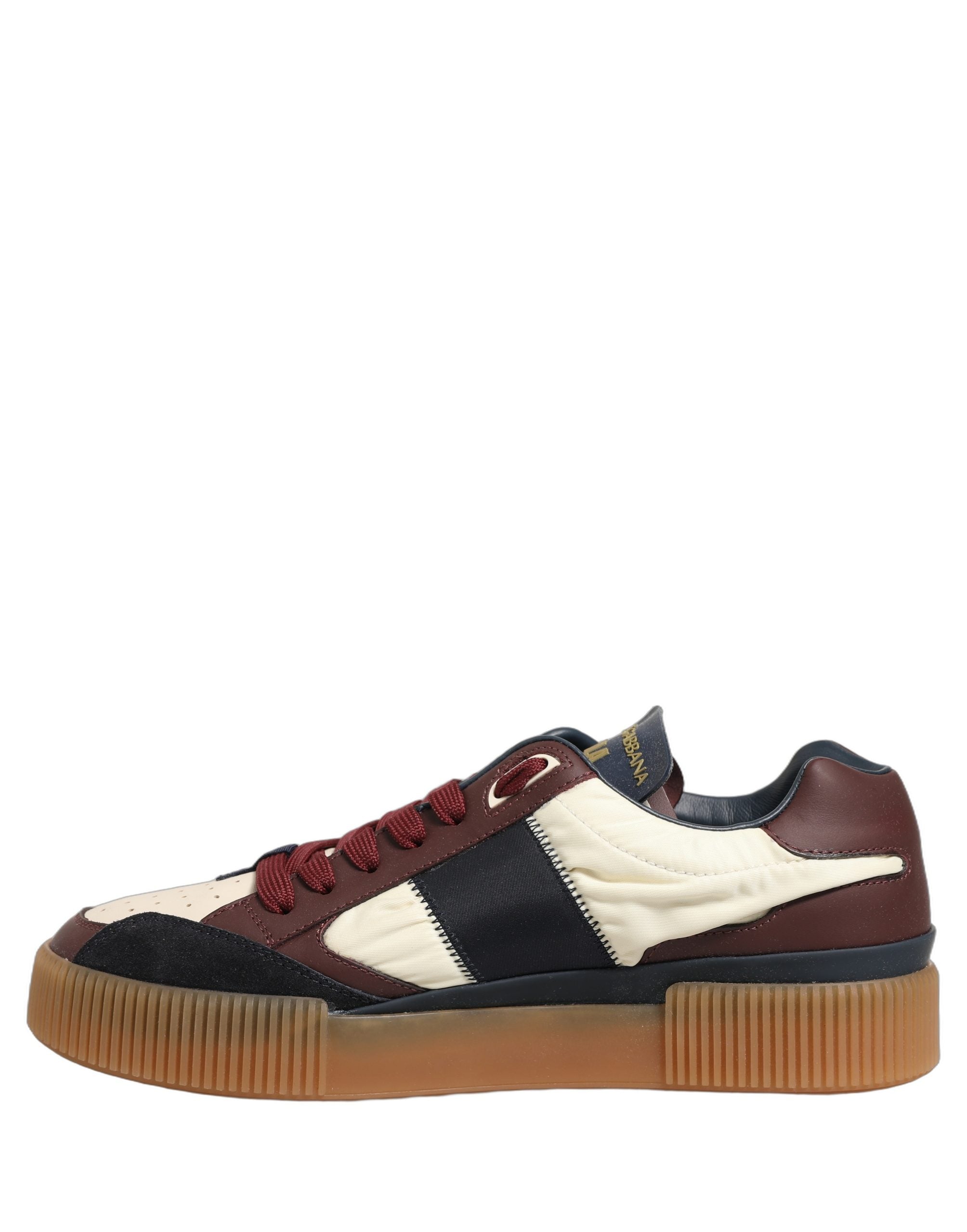 Dolce & Gabbana Mehrfarbige Leder MIAMI Low-Top-Sneaker für Herren