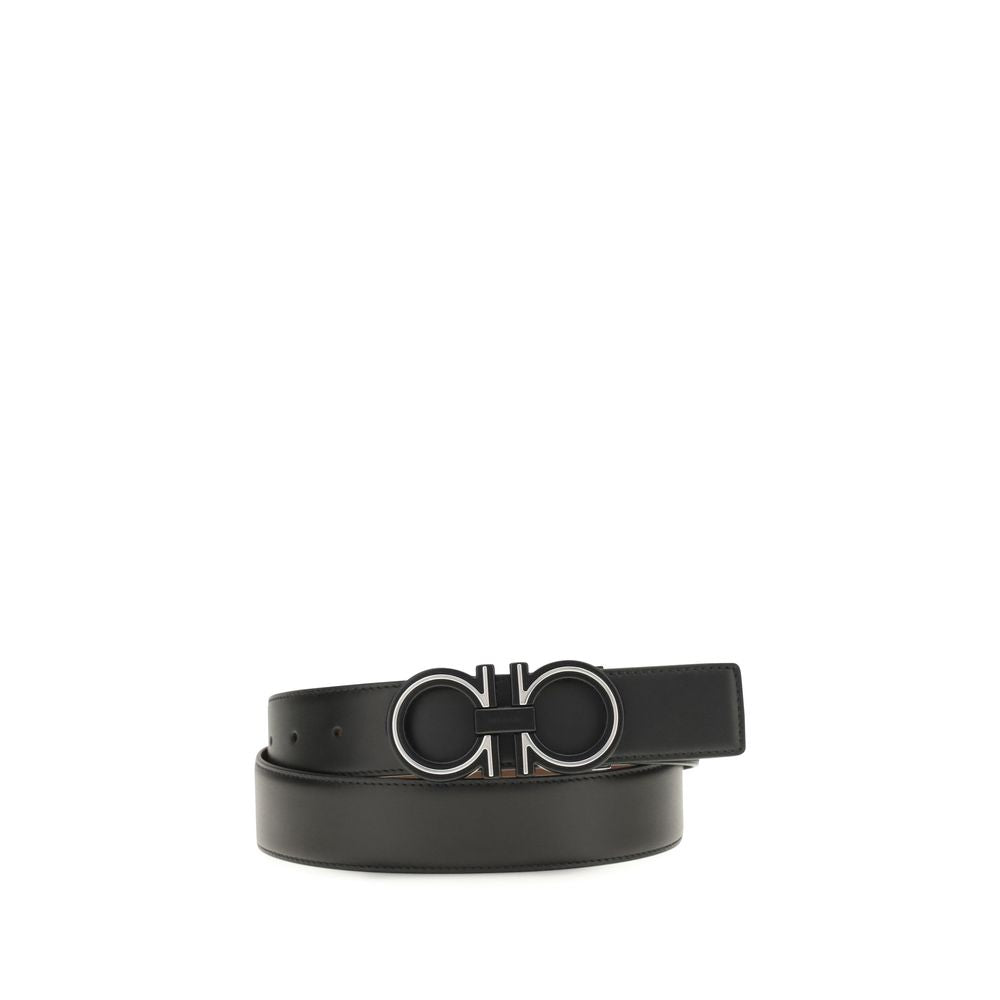 Ferragamo Blauer Kalbsleder Bos Taurus Regular Gürtel