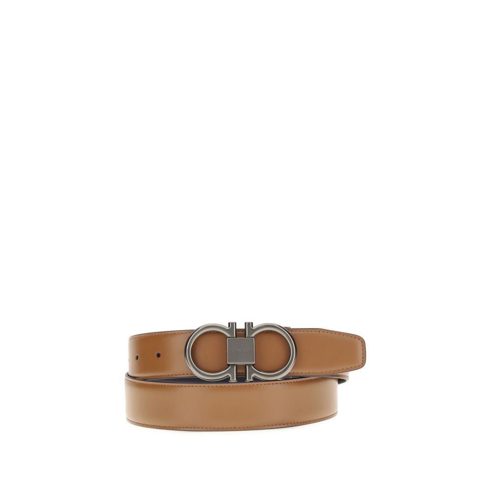 Ferragamo Beige Kalbsleder Bos Taurus Regular Gürtel