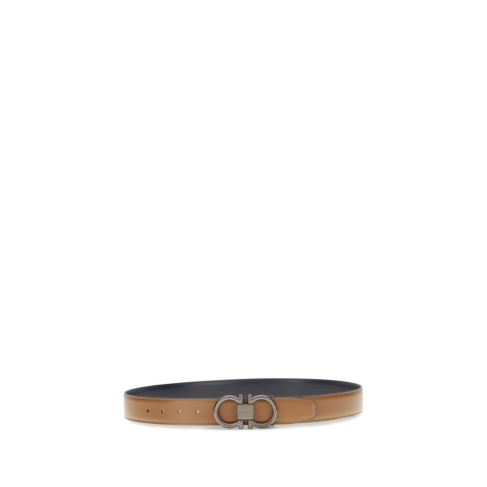 Ferragamo Beige Kalbsleder Bos Taurus Regular Gürtel