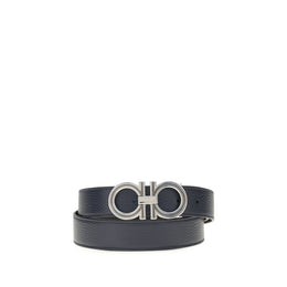 Ferragamo Blauer Kalbsleder Bos Taurus Regular Gürtel