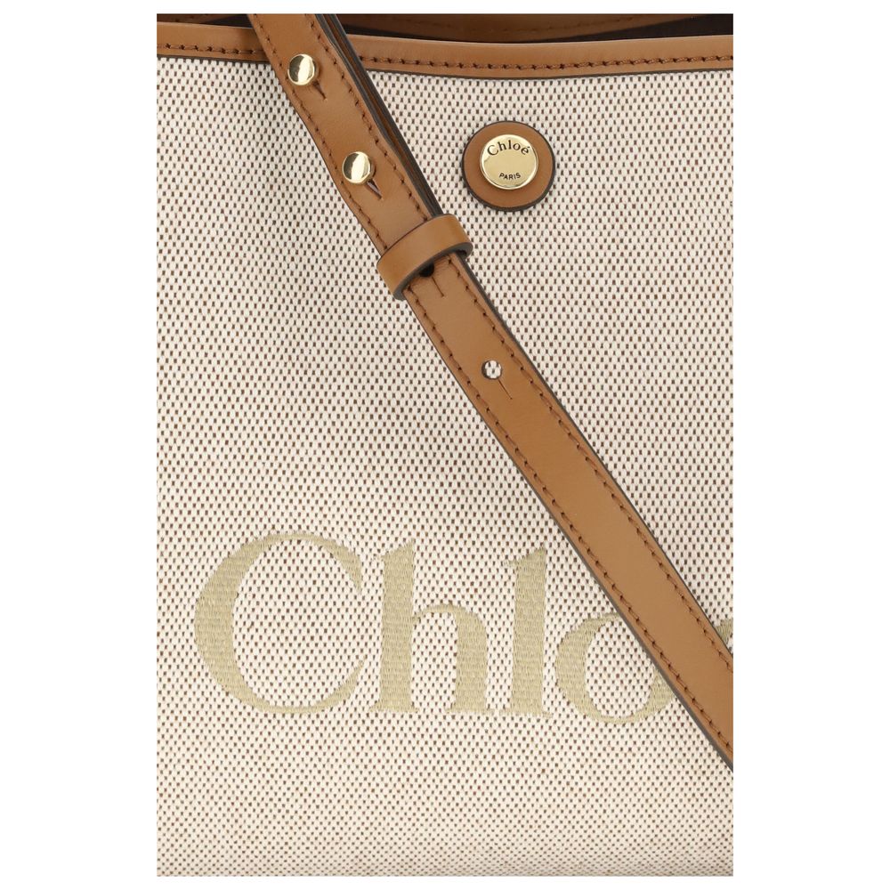 Chloé Beige Stoff-Schultertasche