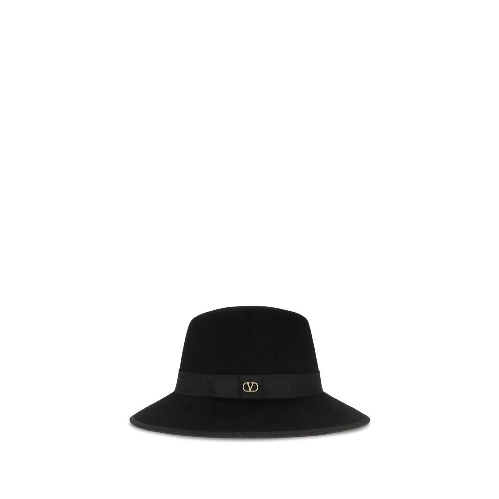 Valentino Garavani Schwarzer Baumwoll-Fedora