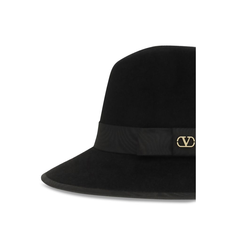 Valentino Garavani Schwarzer Baumwoll-Fedora