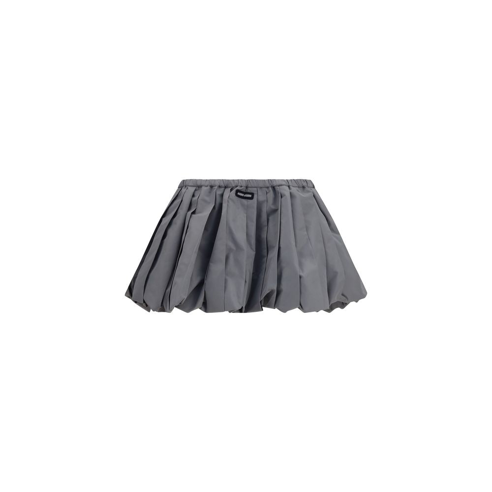 Miu Miu Grauer Minirock aus Polyester