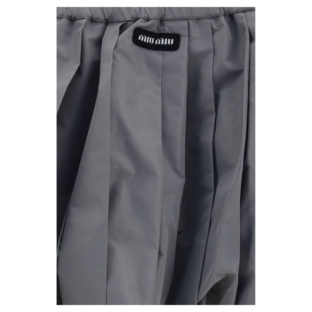 Miu Miu Grauer Minirock aus Polyester