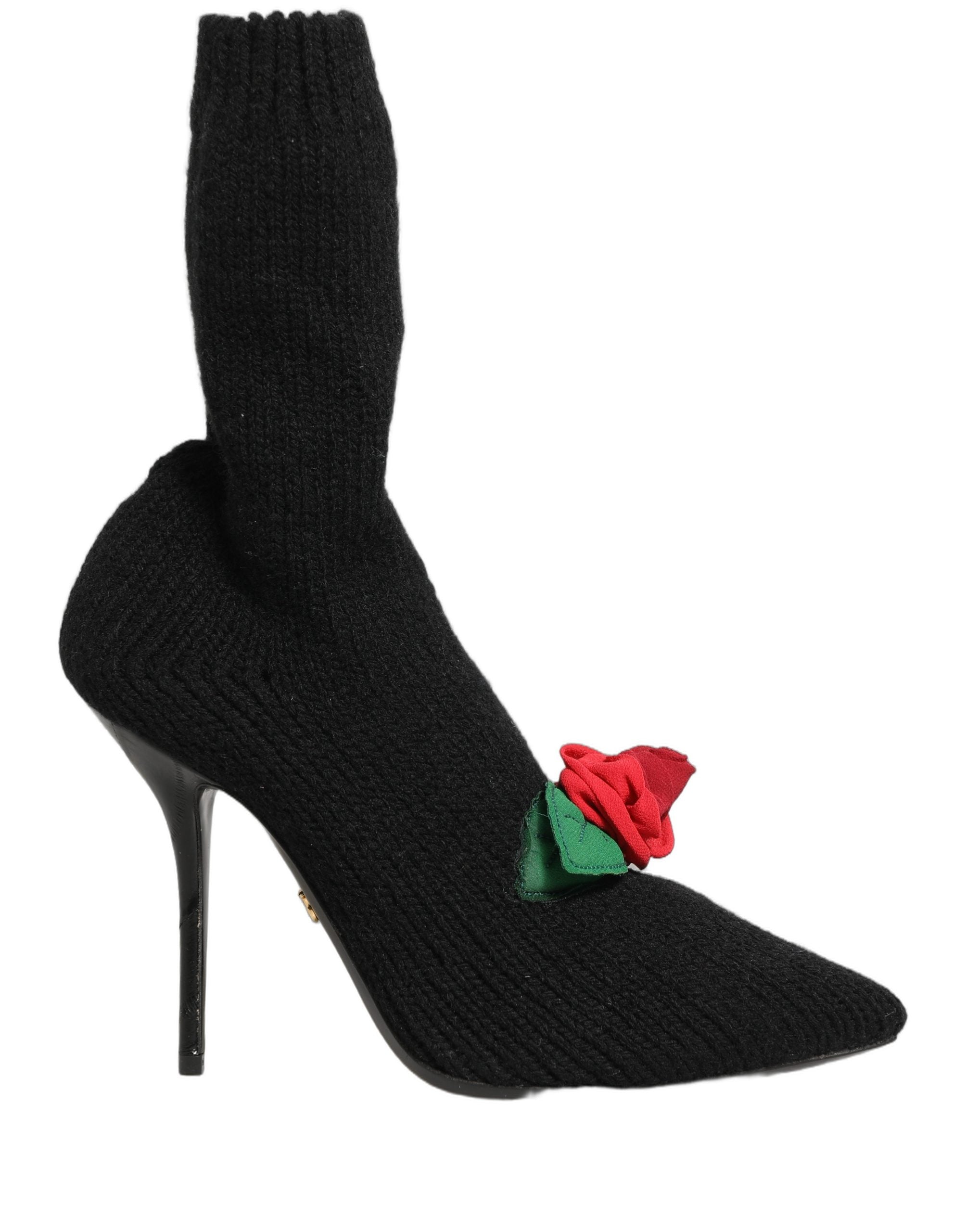 Dolce & Gabbana Schwarz Stiletto Heels Mid Calf Stiefel Schuhe