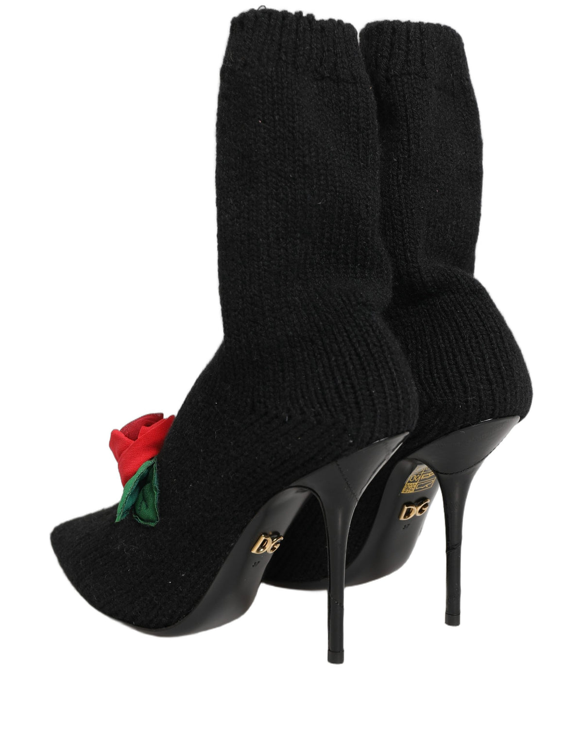 Dolce & Gabbana Schwarz Stiletto Heels Mid Calf Stiefel Schuhe