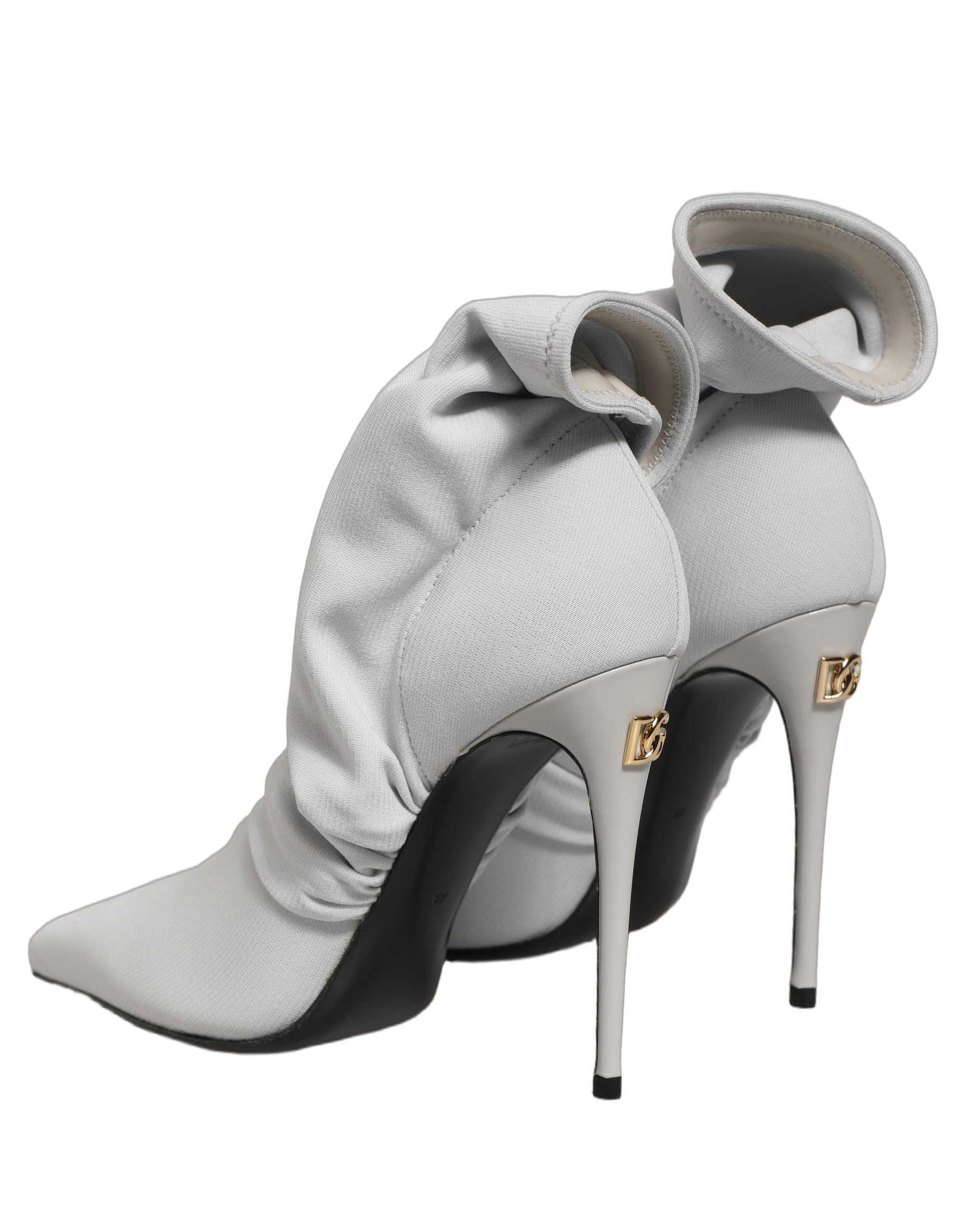 Dolce & Gabbana Graue Stretch-Socken-Stiefeletten