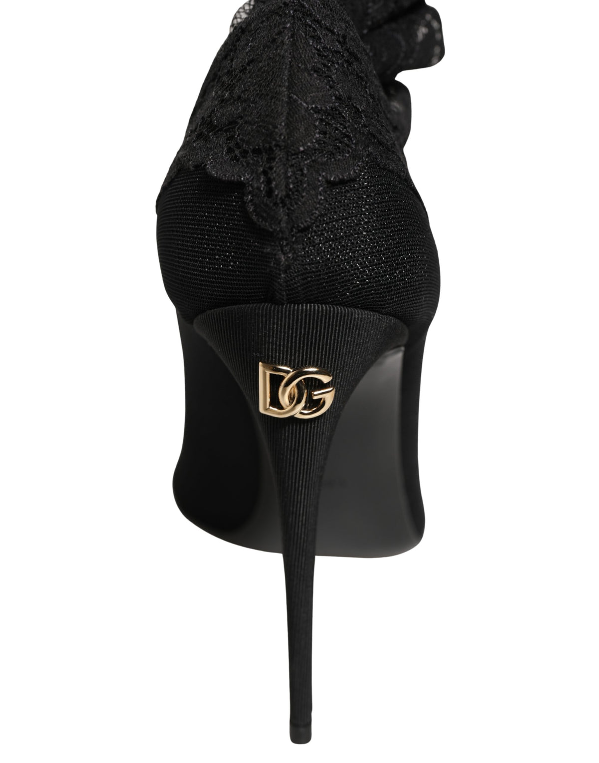 Dolce & Gabbana Schwarze Overknee-Socken-Pumps-Stiefel