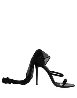 Dolce & Gabbana Stiletto-Sandalen-Socken-Kniehohe-Stiefel-Schwarz