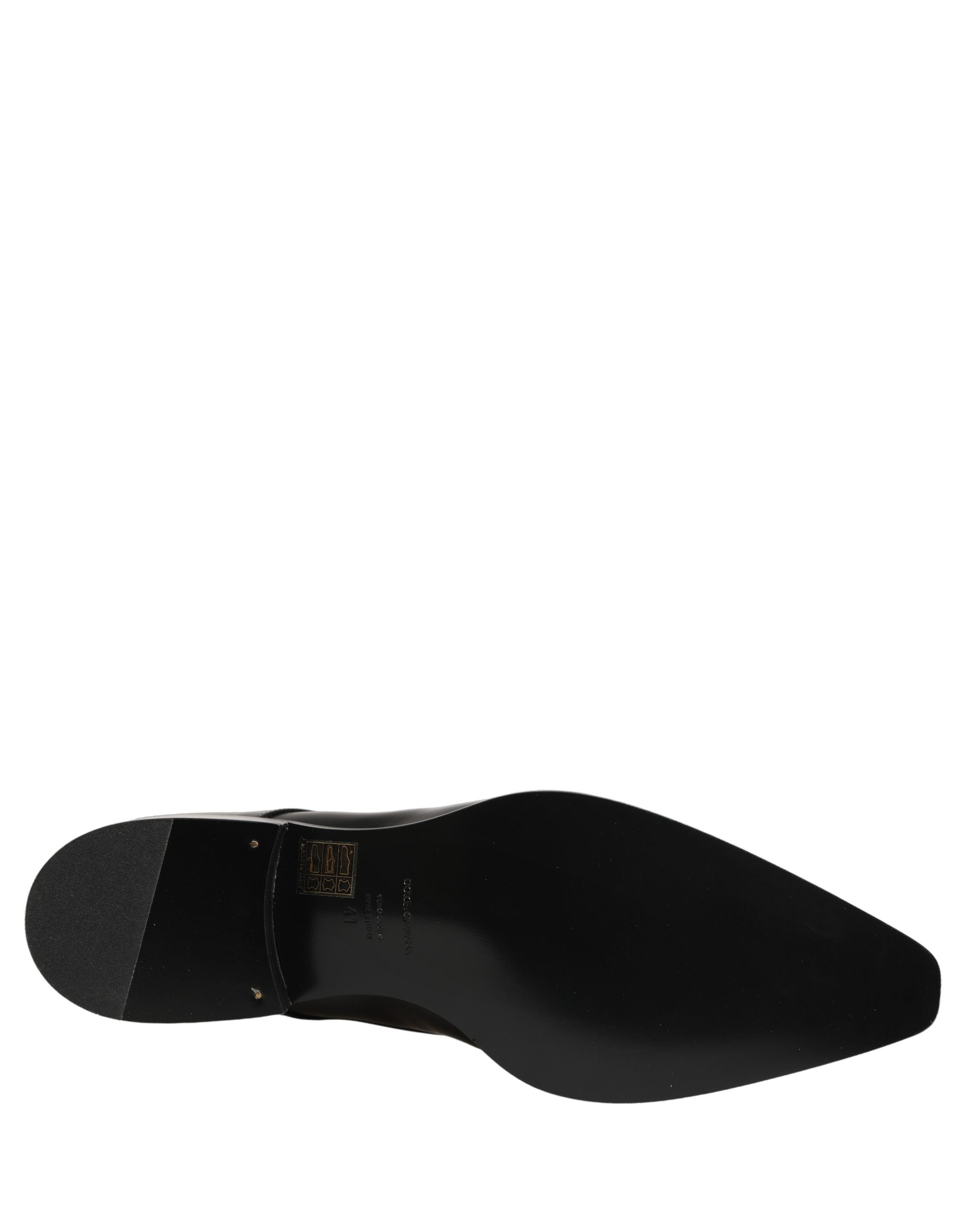Dolce & Gabbana Schwarze Leder Schnür-Derby-Schuhe
