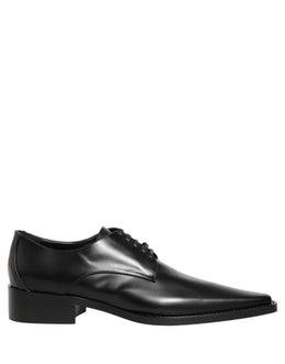 Dolce & Gabbana Schwarze Leder Schnür-Derby-Schuhe