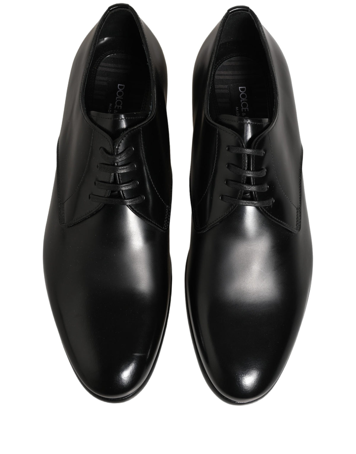 Dolce & Gabbana Schwarze Leder Schnür-Derby-Anzugschuhe