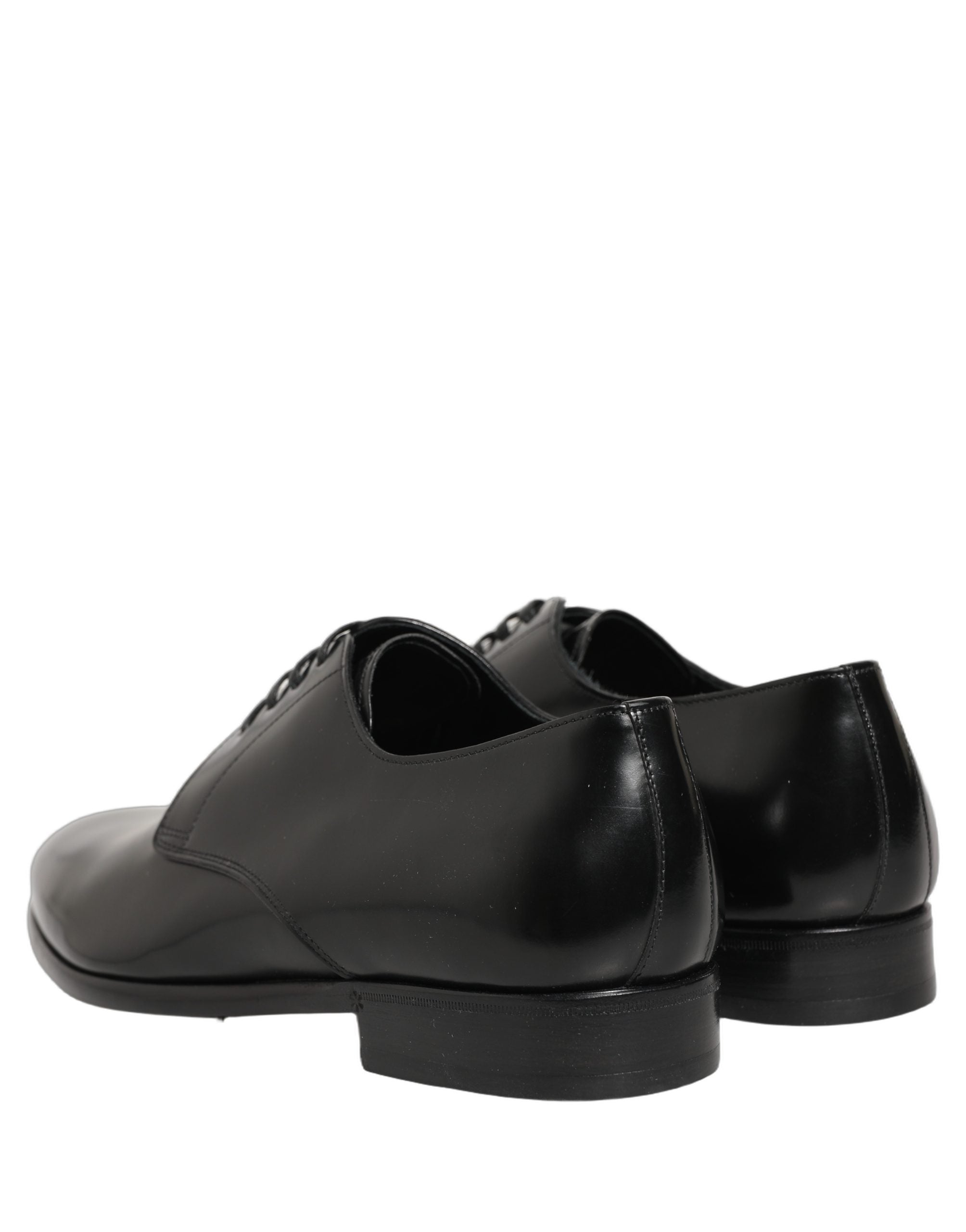 Dolce & Gabbana Schwarze Leder Schnür-Derby-Anzugschuhe
