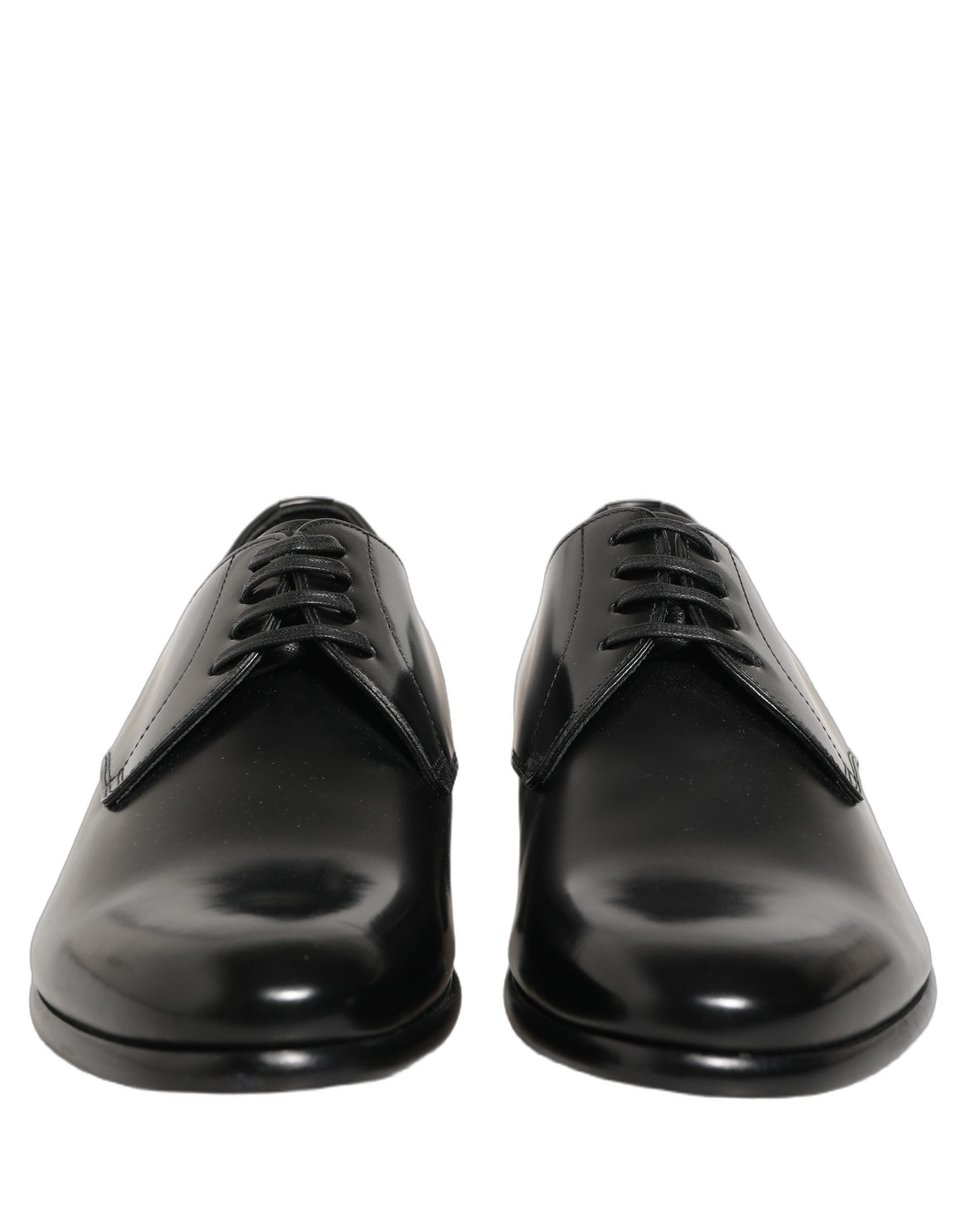 Dolce & Gabbana Schwarze Leder Schnür-Derby-Anzugschuhe