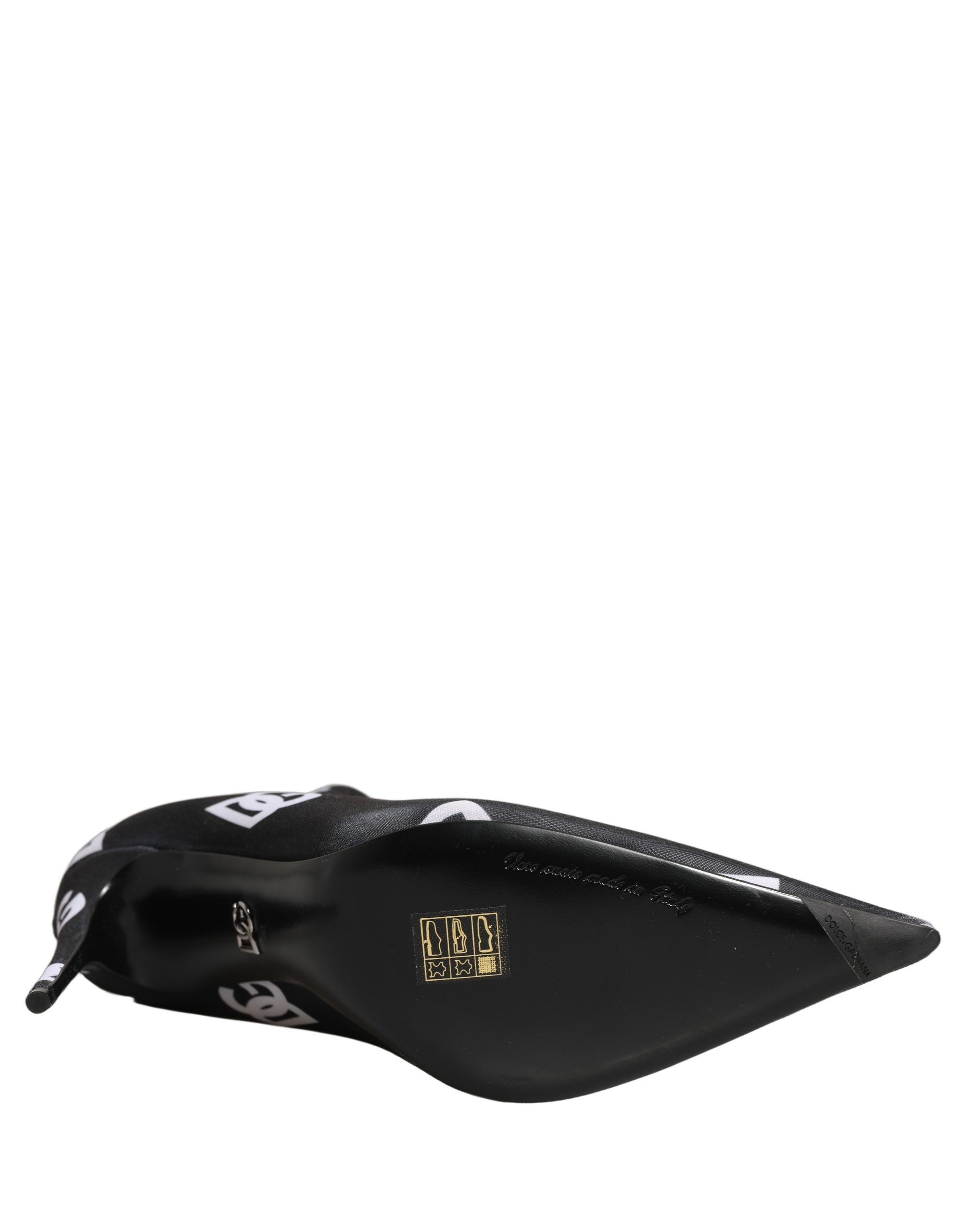 Dolce & Gabbana Schwarze Stretch-Stiefeletten mit Logo