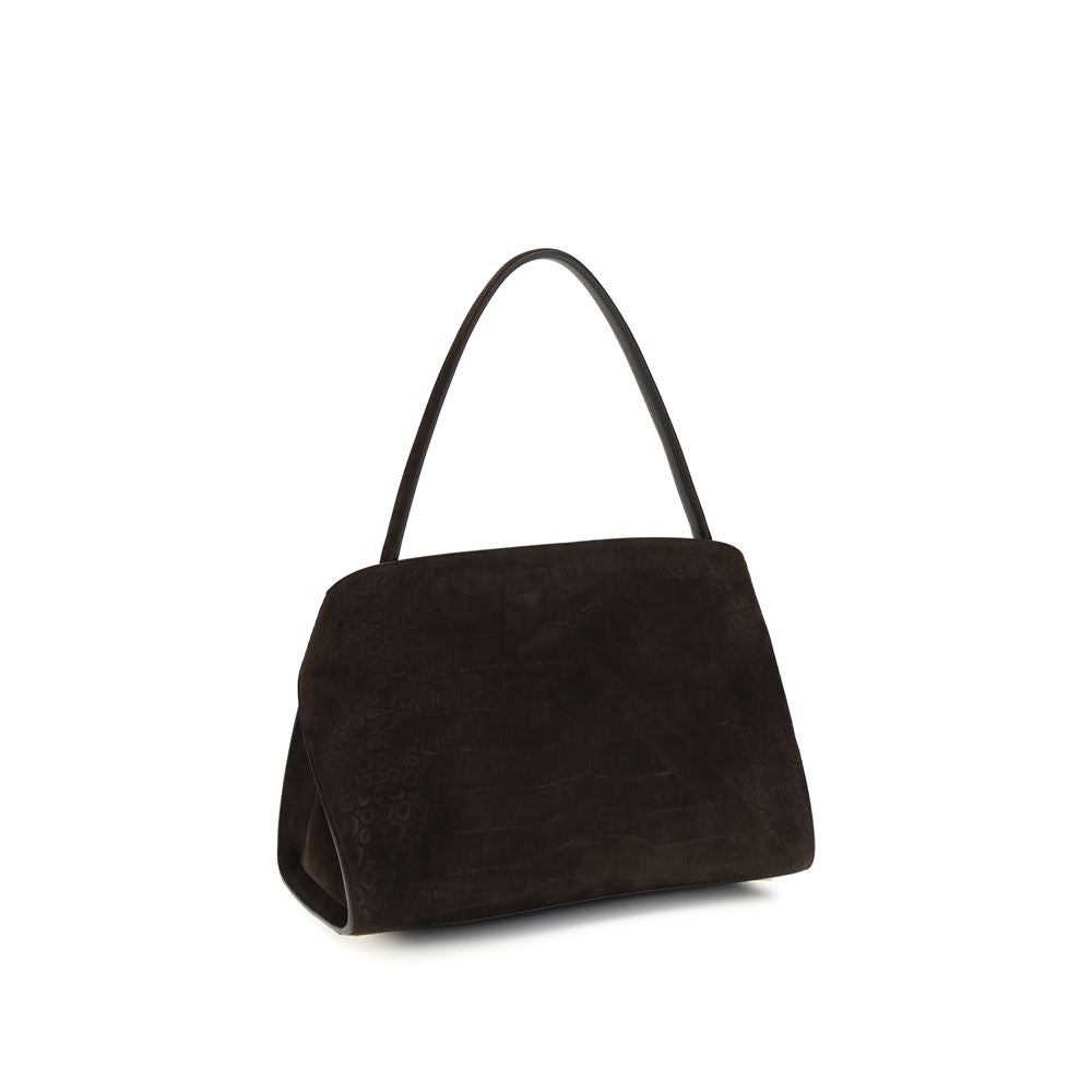 Ferragamo Braune Kalbsleder Bos Taurus Schultertasche
